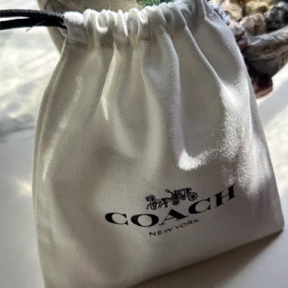 Coach Signature Pavé Rexy T-Rex Charm Huggie Earrings - Picture 6 of 10